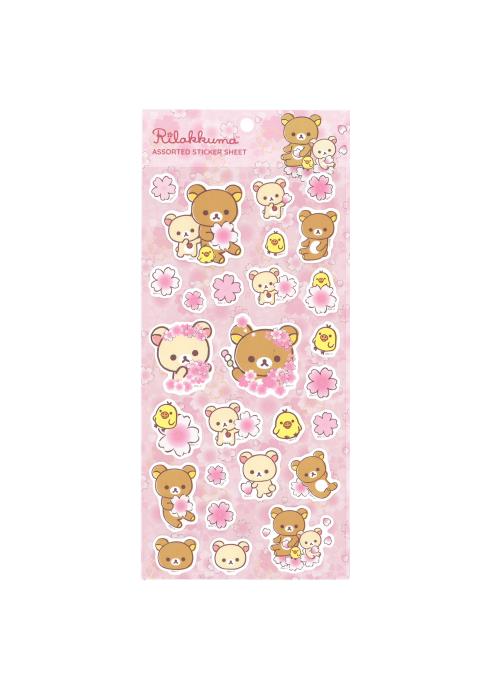 Rilakkuma - Cherry Blossom Pink Sticker Sheet
