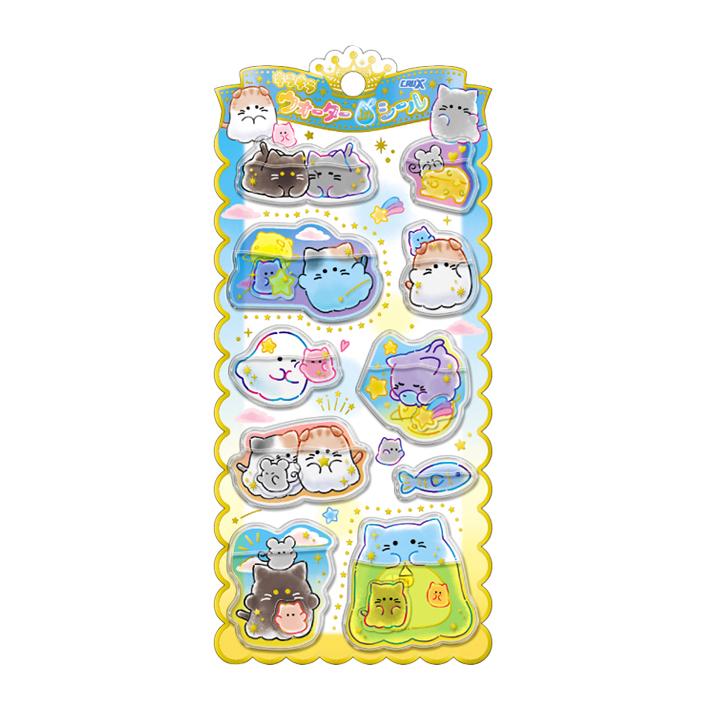 Crux - Obakenu Water-In Sticker Cat Meeting