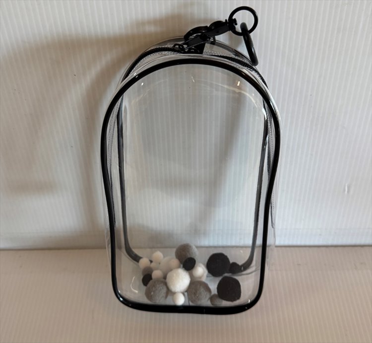 Labubu - Transparent Doll Bag Black