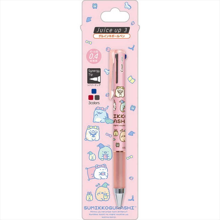 Sumikko Gurashi - Juice Up 3 Colors Multi Gel Pen Pink