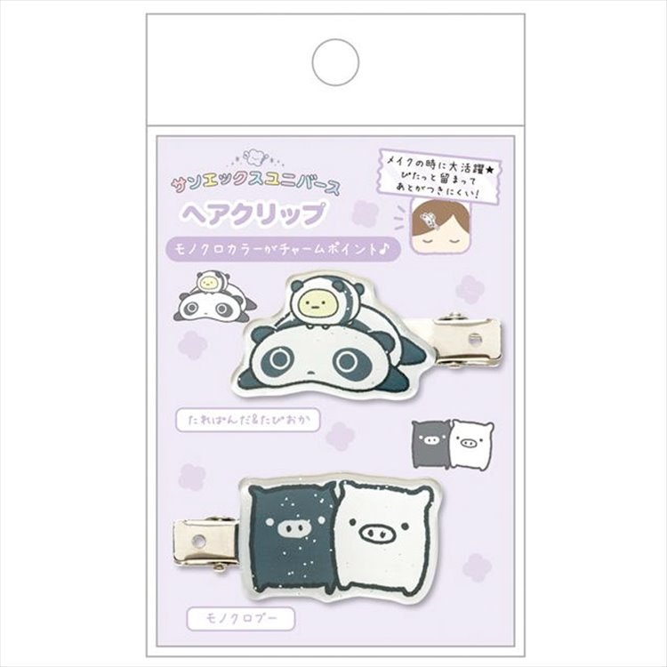 San X - Tarepanda and Monochrome Boo Glitter Hair clip