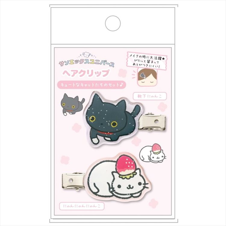 San X - Nyan Nyan Nyanko Glitter Hair clip