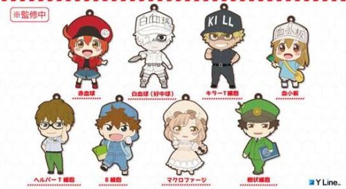 Cells at Work - Character Rubber Straps Single BLIND BOX - Click Image to Close