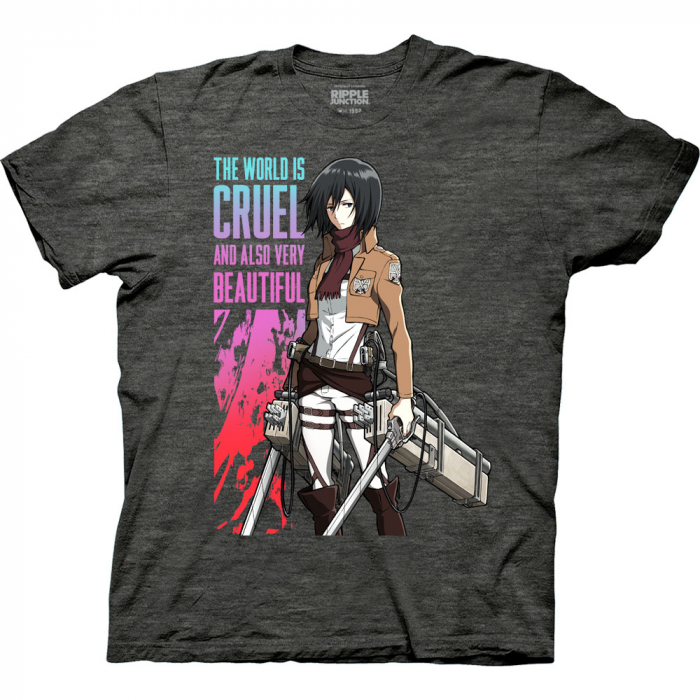 Attack on Titan - MIkasa Charcoal Gray T-Shirt M