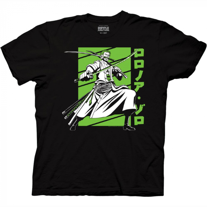 One Piece - Zoro White and Green T-Shirt L