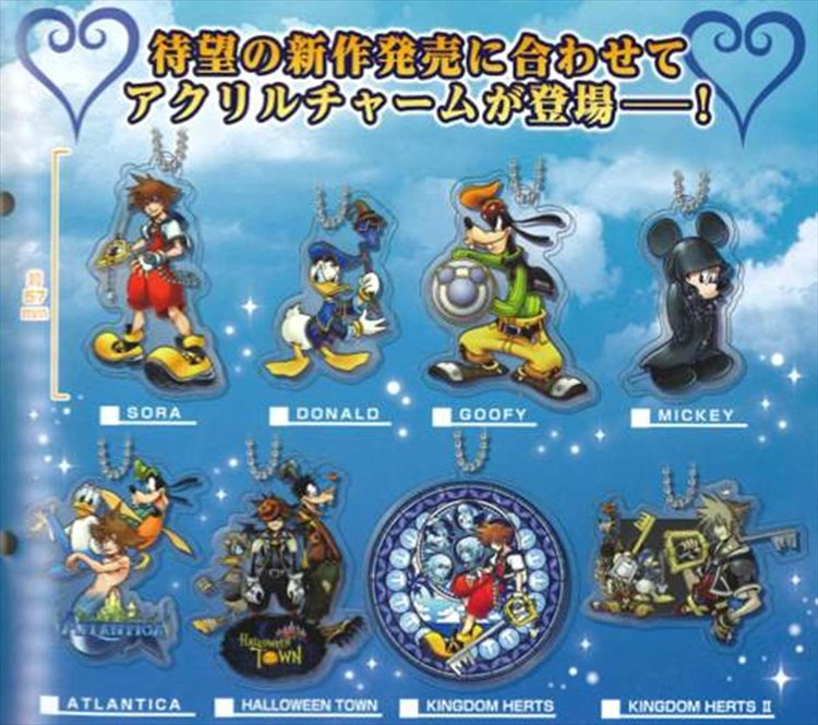 Kingdom Hearts - Acrylic Charm Set of 8 - Click Image to Close