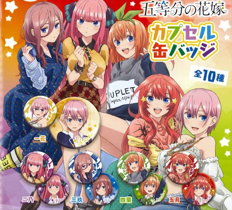 Quintessential Quintuplets - Can Badges Set of 10 - Click Image to Close