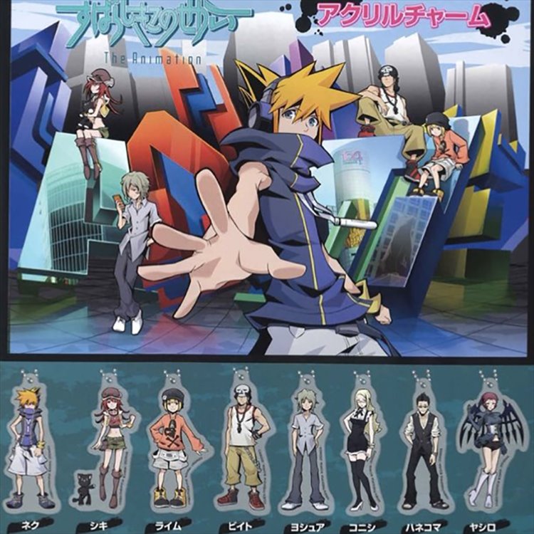 The World Ends With You Animation - Keychain Set of 8 - Click Image to Close