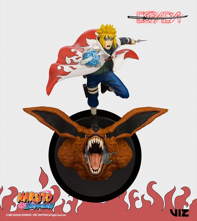 Naruto - 1/8 Minato Namikaze and 9 Tailed Fox Figure