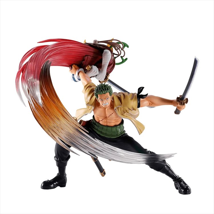 One Piece - Roronoa Zoro and Usopp Impact Log Ichibansho Figure
