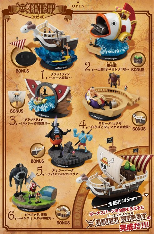 One Piece - 1/44 World Scale Going Merry Ship and Diorama Figure (Set of 6) One Piece - 1/44 World Scale Going Merry Ship and Diorama Figure (Set of 6)