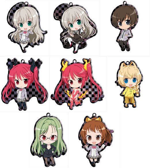 Haiyore Nyaruko san - Metal Charm Trading Strap Box Set of 8