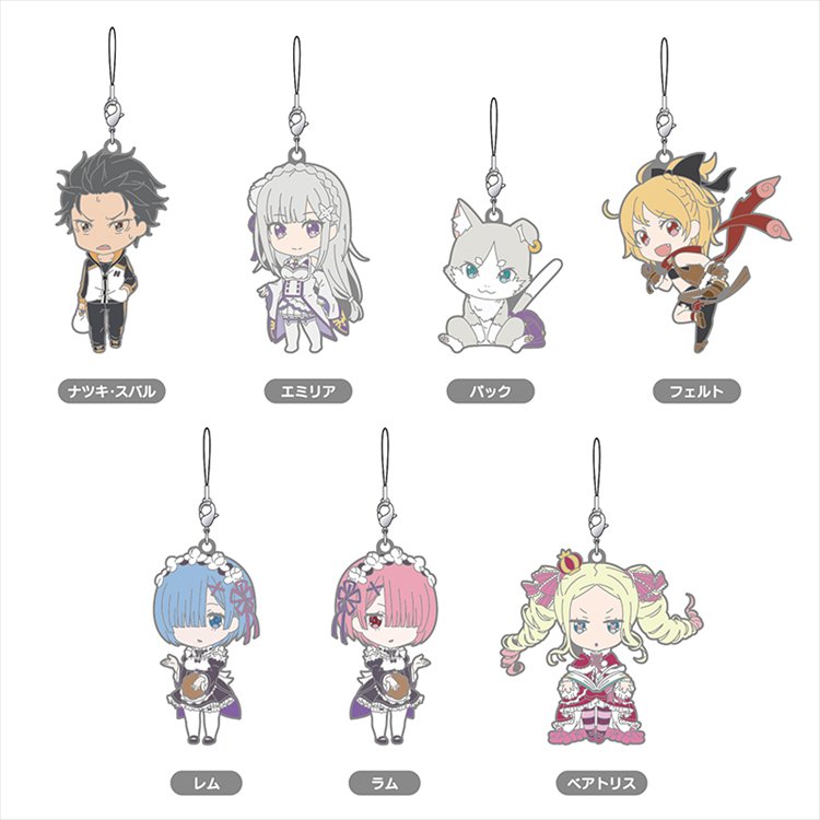 Re:Zero Starting Life in Another World - Nendoroid Plus Collectible Rubber Straps Single BLIND BOX Re:Zero Starting Life in Another World - Nendoroid Plus Collectible Rubber Straps Single BLIND BOX