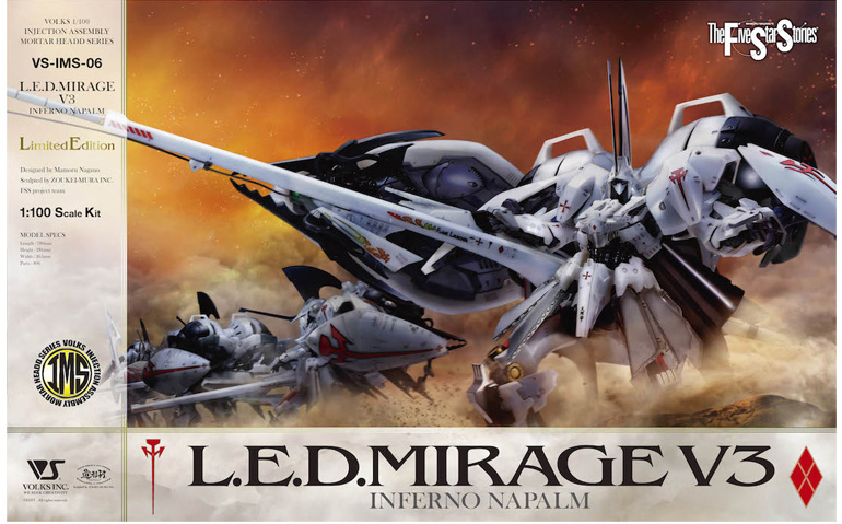 Five Star Stories - 1/100 Led Mirage V3 with Inferno Napalm IMS Model Kit - Click Image to Close