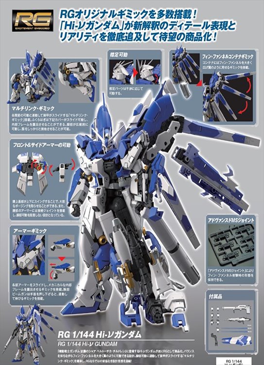 Gundam - 1/144 RG Hi-v Gundam Model Kit