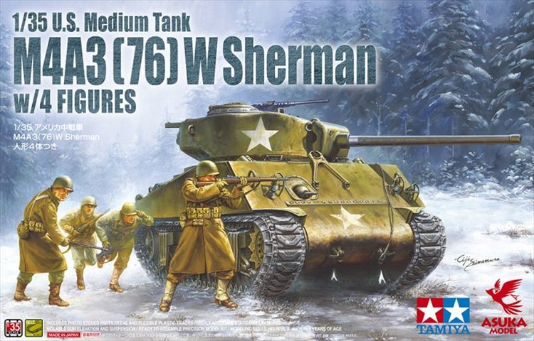 Asuka - 1/35 M4A3(76)W Sherman with Figures