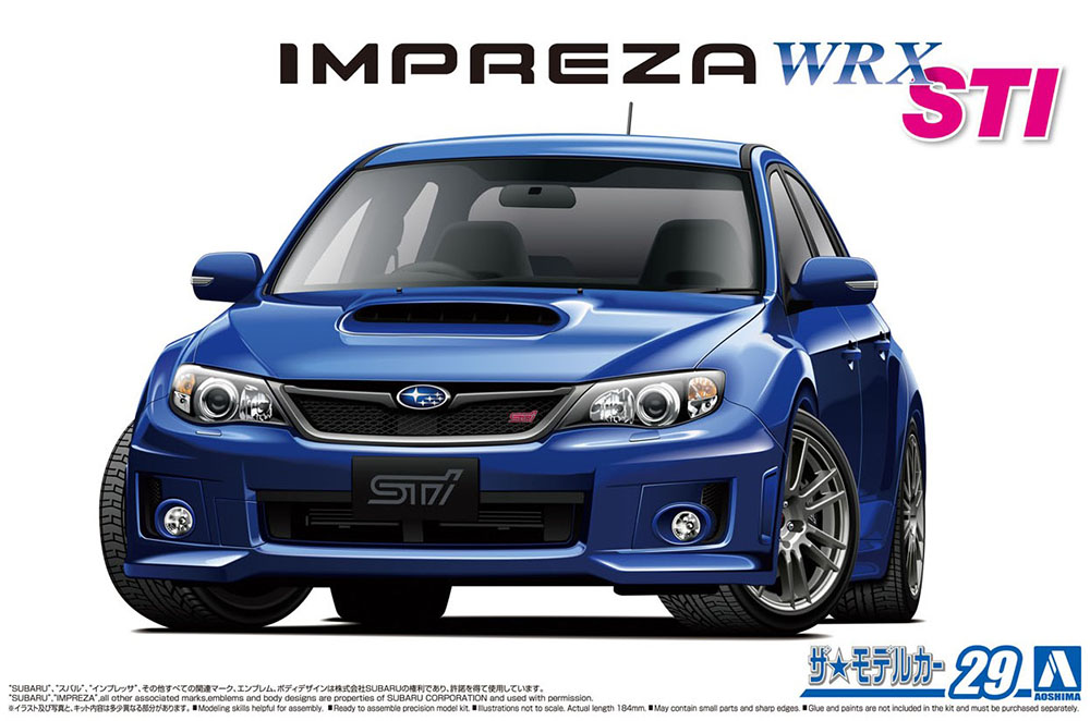 Model Car - 1/24 Subaru GRB Impreza WRX Sti 10 Model Kit