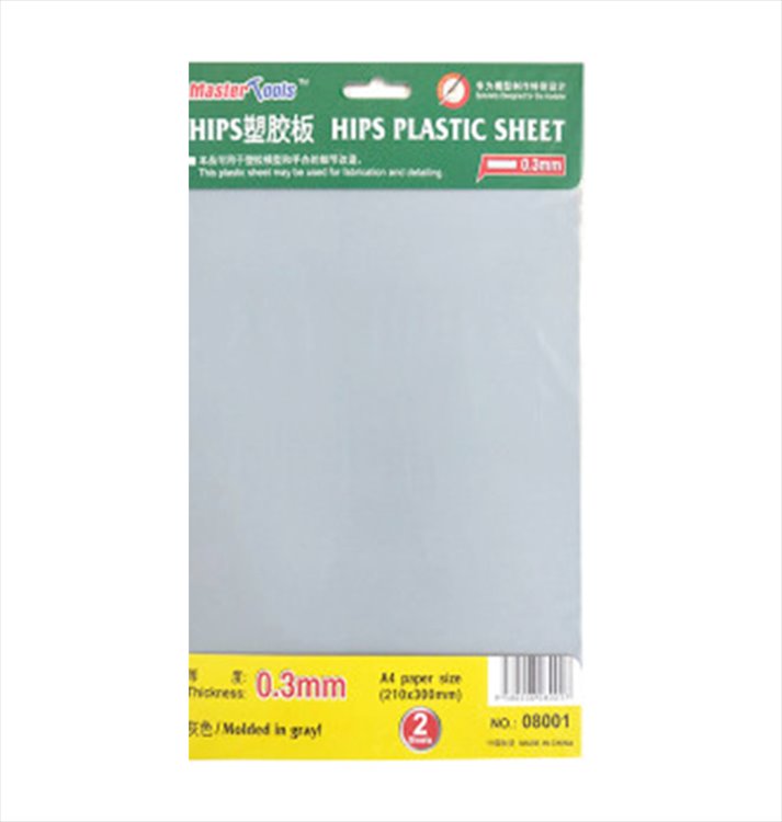 Master Tools - 0.5mm Plastic Sheet A4 size 2pcs