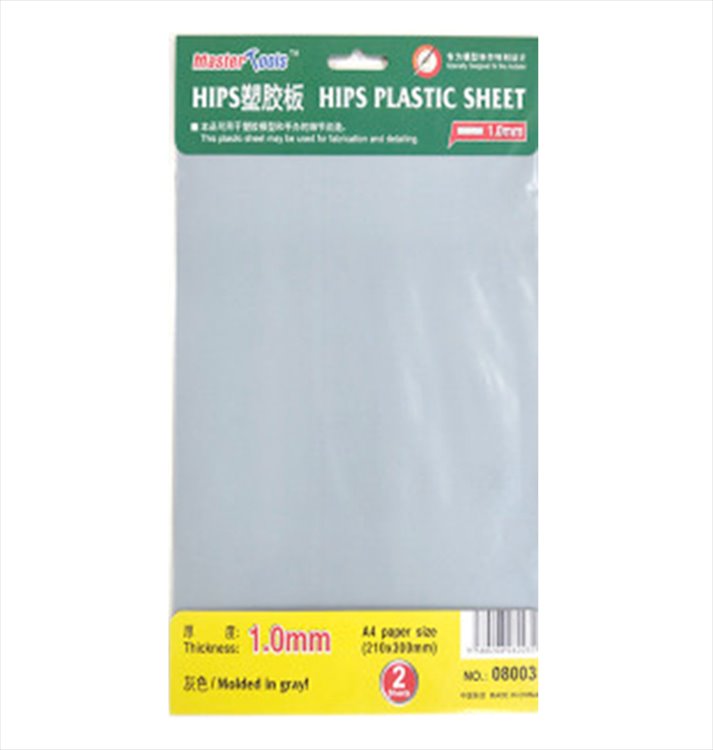 Master Tools - 1.0mm Plastic Sheet A4 size 2pcs