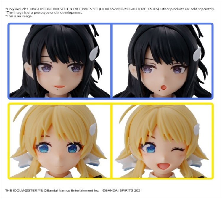 30MS - The Idolmaster Hiroi Kazano and Meguru Hachimiya Option Hair and Face Parts