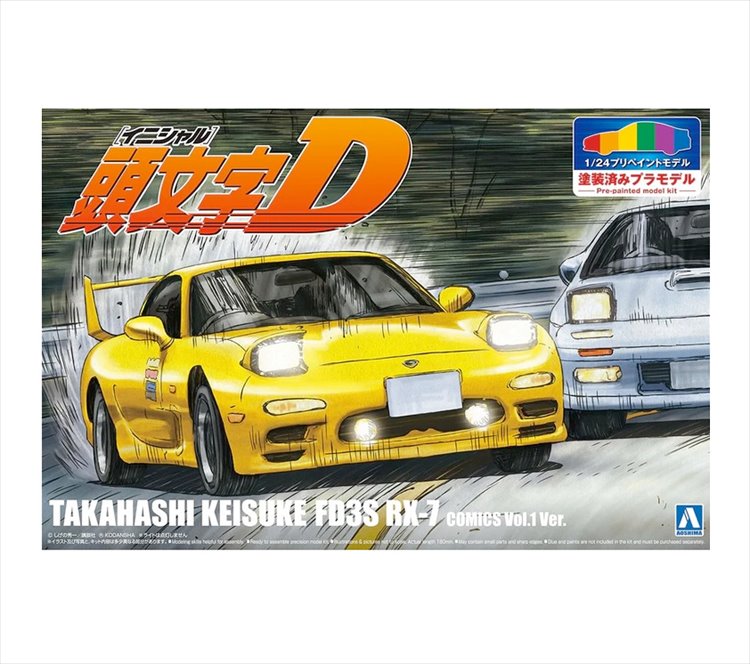 Initial D - 1/24 Pre-Painted Initial D Takahashi Keisuke FD3S RX-7 Comics