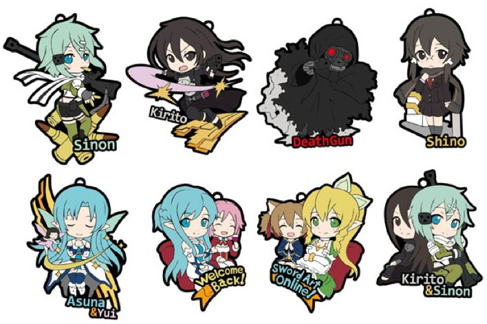 Sword Art Online 2- Character Rubber Straps set of 8