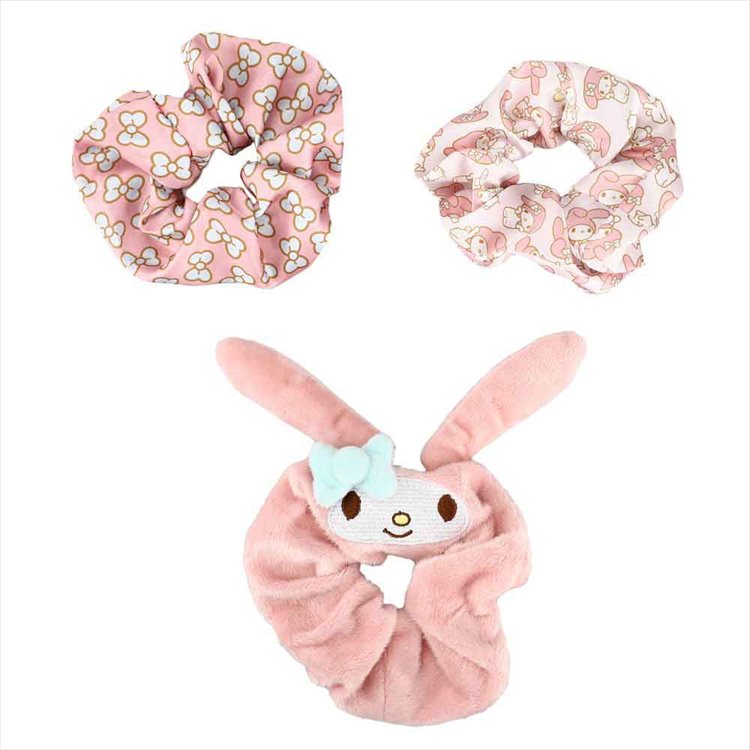 Sanrio - My Melody 3 Packs Scrunchies - Click Image to Close