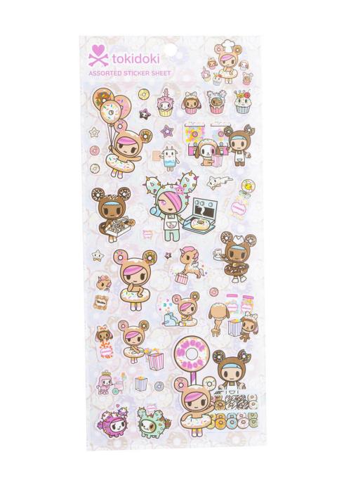 TokiDoki - Pink Donutel Sticker Sheet - Click Image to Close