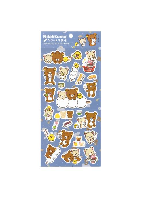 Rilakkuma - Dango Blue Sticker Sheet - Click Image to Close