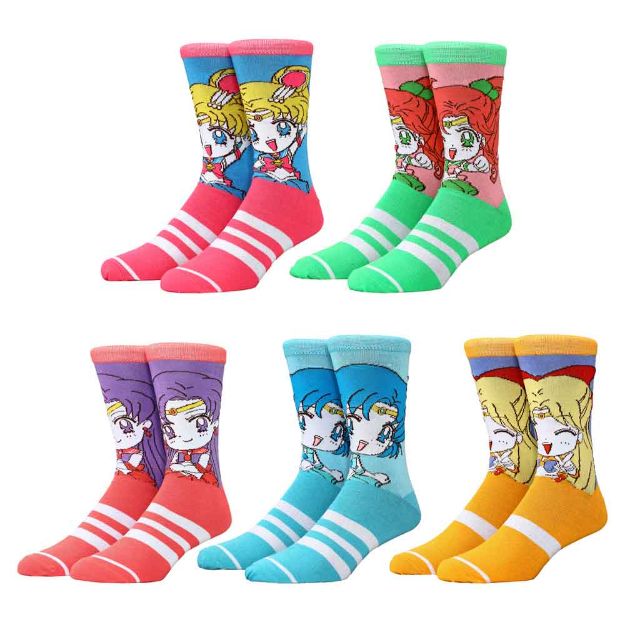 Sailor Moon - Striped 5 Pairs of Socks