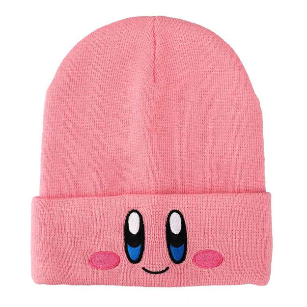 Kirby - Big Face Embroidered Cuff Beanie - Click Image to Close
