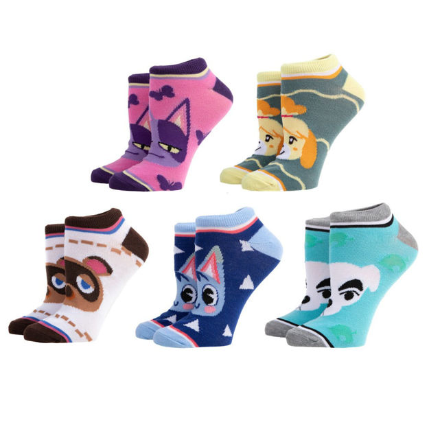 Animal Crossing - 5 Pairs of Ankle Socks - Click Image to Close