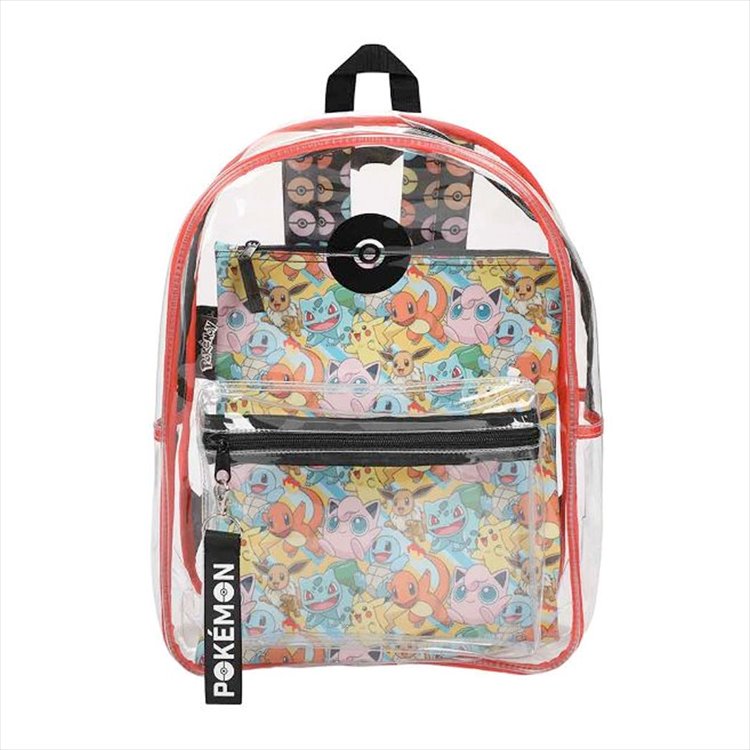 Pokemon - Clear Vinyl Backpack and Utility Case - Click Image to Close