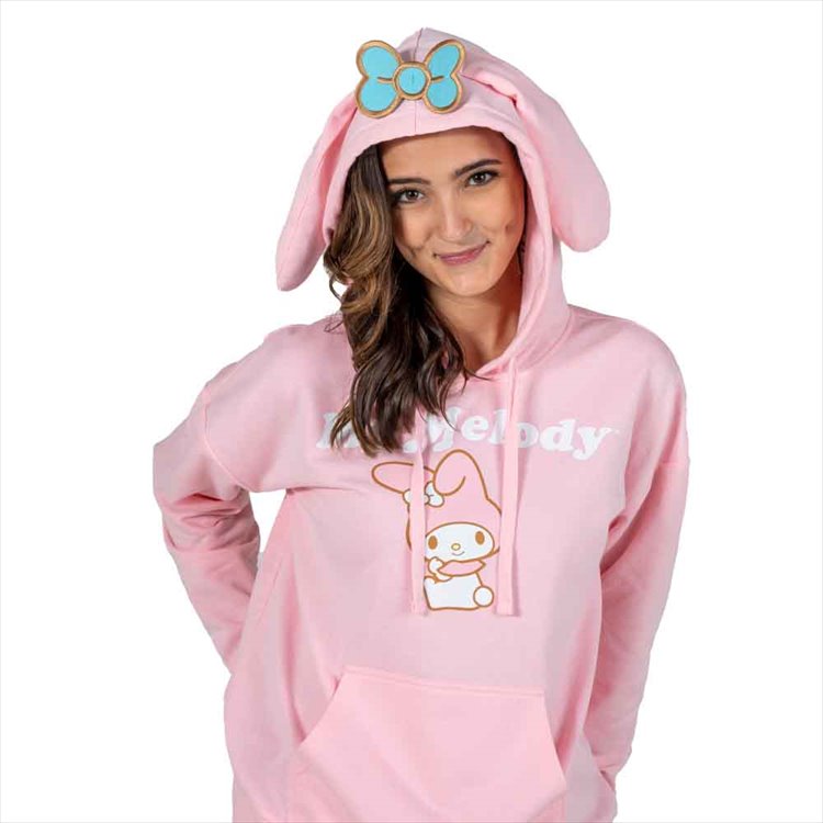 Sanrio - My Melody 3D Ears Junior Cosplay Hoodie L - Click Image to Close