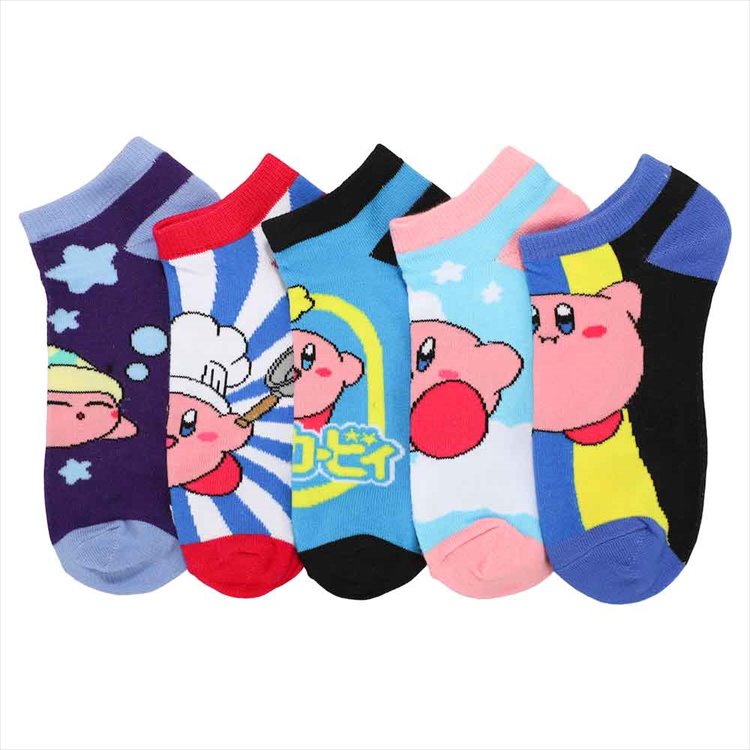 Kirby - Actions 5 Pair Ankle Socks - Click Image to Close