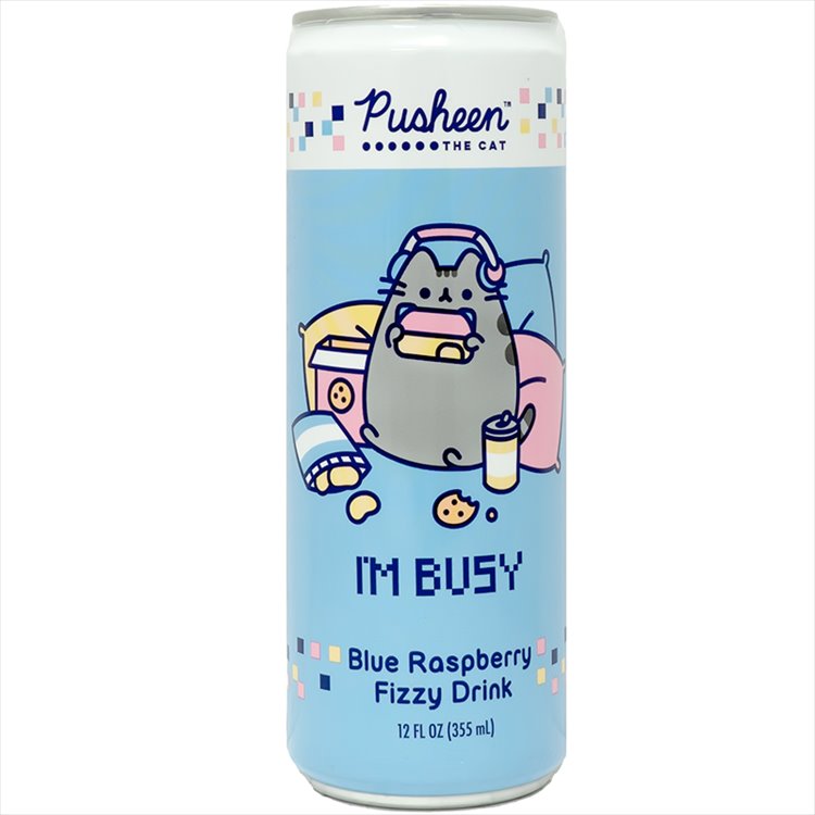 Pusheen - Im Busy Pop Blue Raspberry Fizzy Drink - Click Image to Close