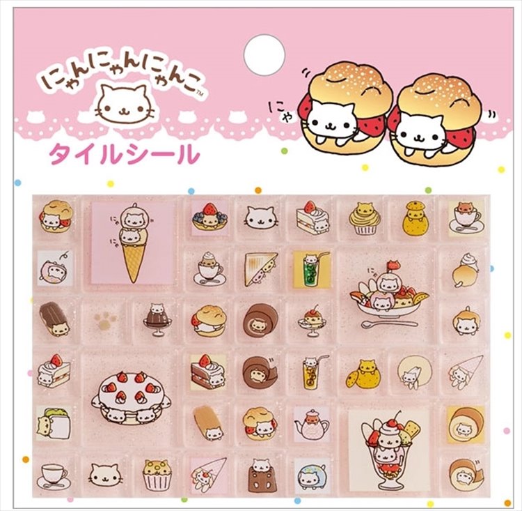 San-X - Nyan Nyan Nyanko Tile Stickers