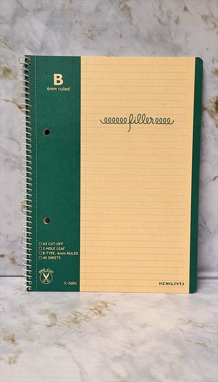 Filler Note - A5 Middle Side Two Hole Margin