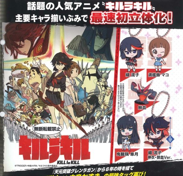 Kill la Kill - Character Mascot Swing Charms Set of 5 - Click Image to Close