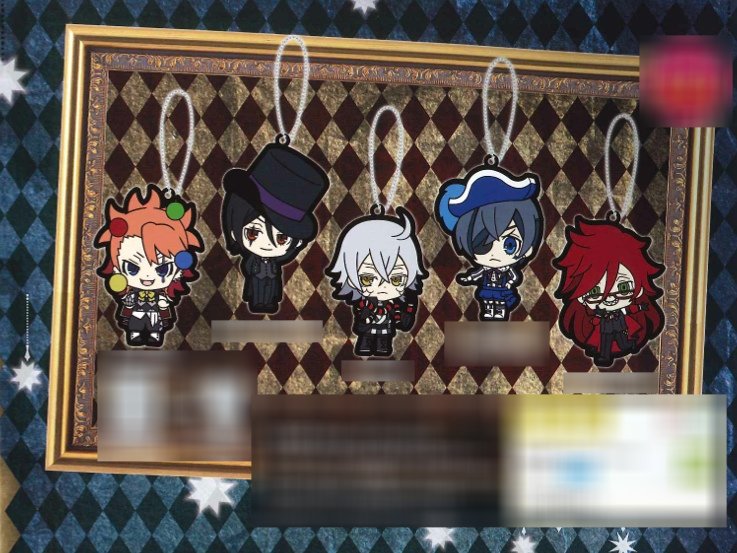 Black Butler Book of Circus- Character KCM Rubber Straps (Ciel and Sebastian)