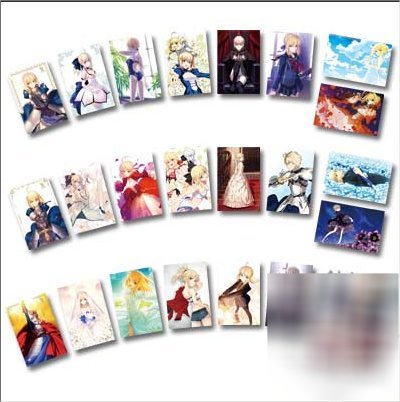 Fate- Character Postcards Saber Fest Prize F (Single Blind Box) ) - Click Image to Close