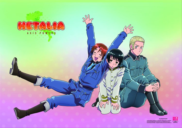 Hetalia - Germany, Italy, Japan Sitting Wall Scroll