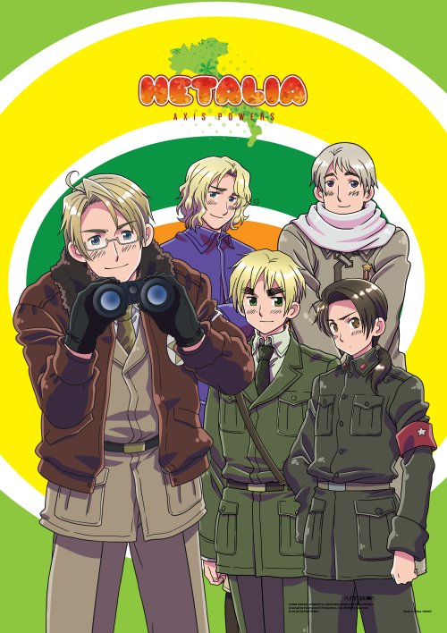 Hetalia - America, China, England, France, Russia Wall Scroll Re-Release