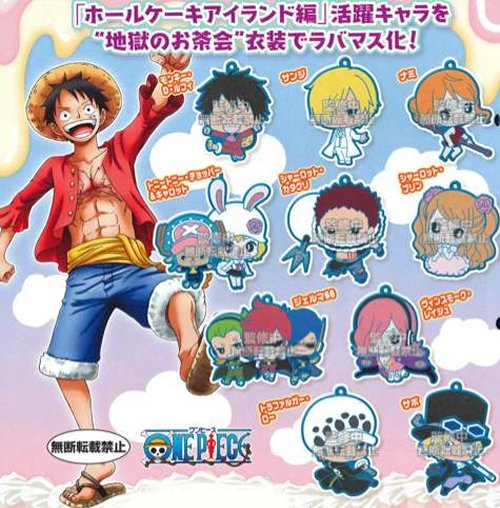 One Piece - Whole Cake Island Arc Character Straps set of 10
