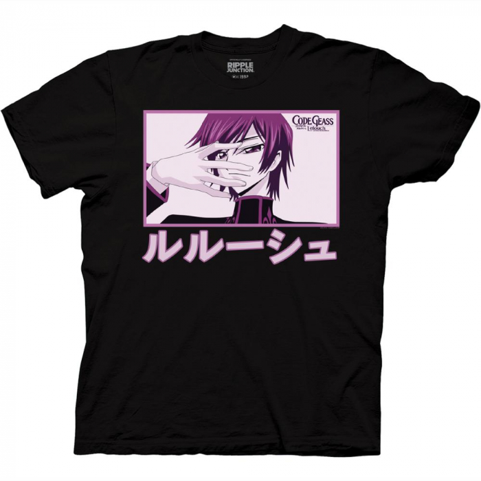 Code Geass - Purple Lelouch T-Shirt Kanji Black M