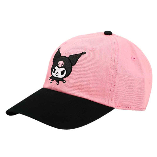 Sanrio - Kuromi Embroidered Contrast Bill Hat Caps - Click Image to Close