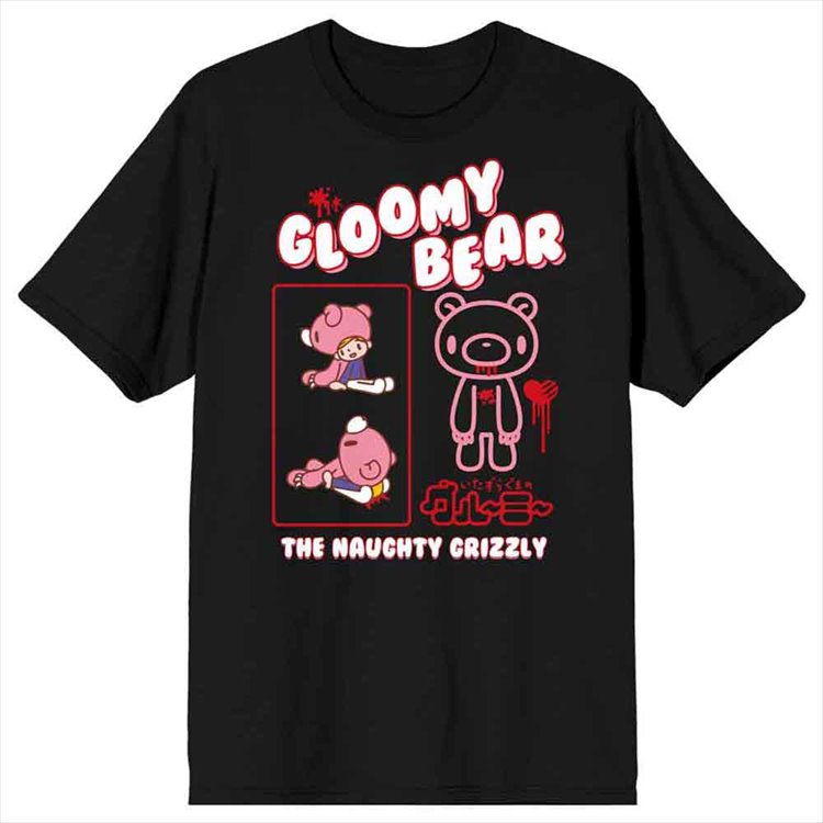 Gloomy Bear - Naughty Grizzly T-Shirt M - Click Image to Close