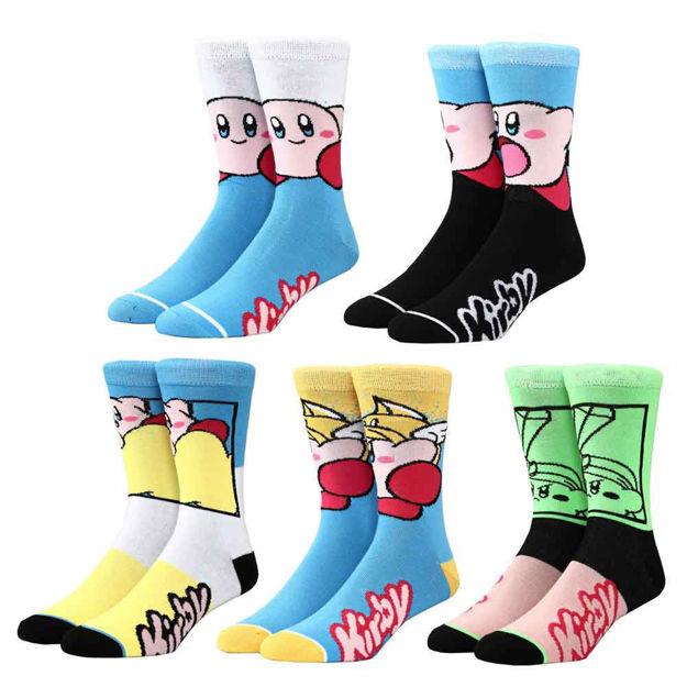 Kirby - Kirby Character 5 Pair Crew Socks - Click Image to Close