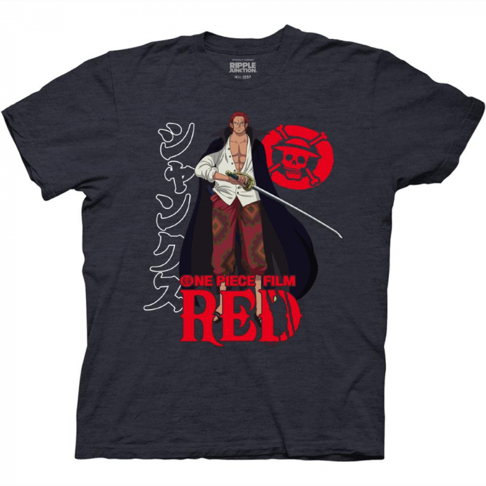 One Piece Red - Shanks Kanji T-Shirt M - Click Image to Close