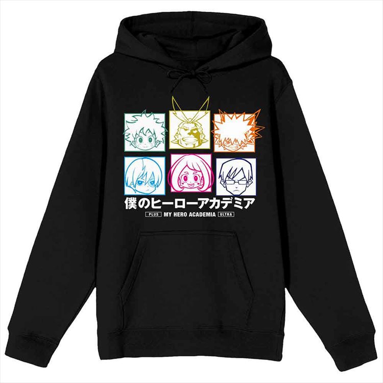 My Hero Academia - Character Icons Hoodie M - Click Image to Close